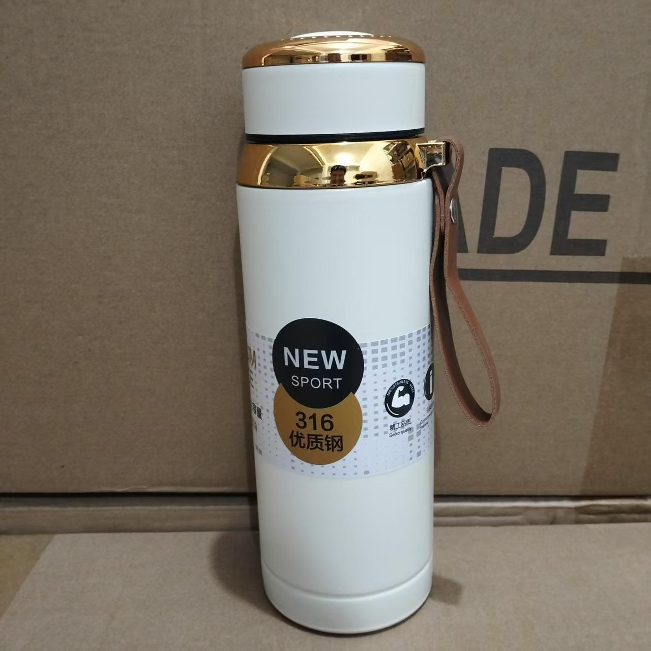 800ml Matte Stainless Steel Bottle Leak Proof Durable Hot Cold Water Bottle For Office Gym Travel | Cream