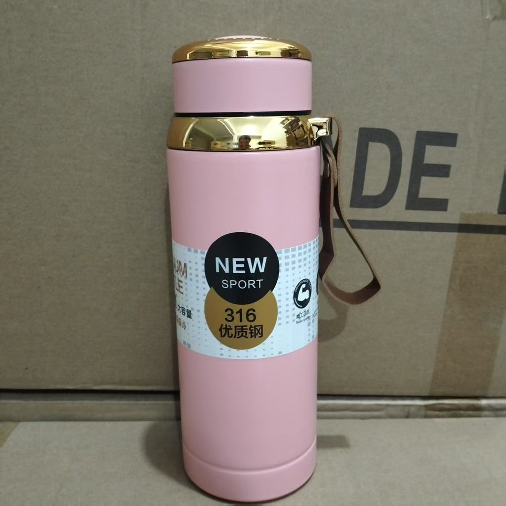 800ml Matte Stainless Steel Bottle Leak Proof Durable Hot Cold Water Bottle For Office Gym Travel | Cream