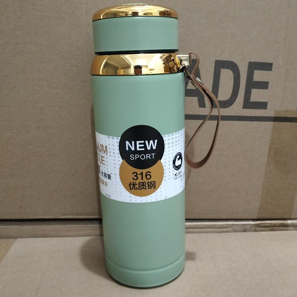 800ml Matte Stainless Steel Bottle Leak Proof Durable Hot Cold Water Bottle For Office Gym Travel | Cream
