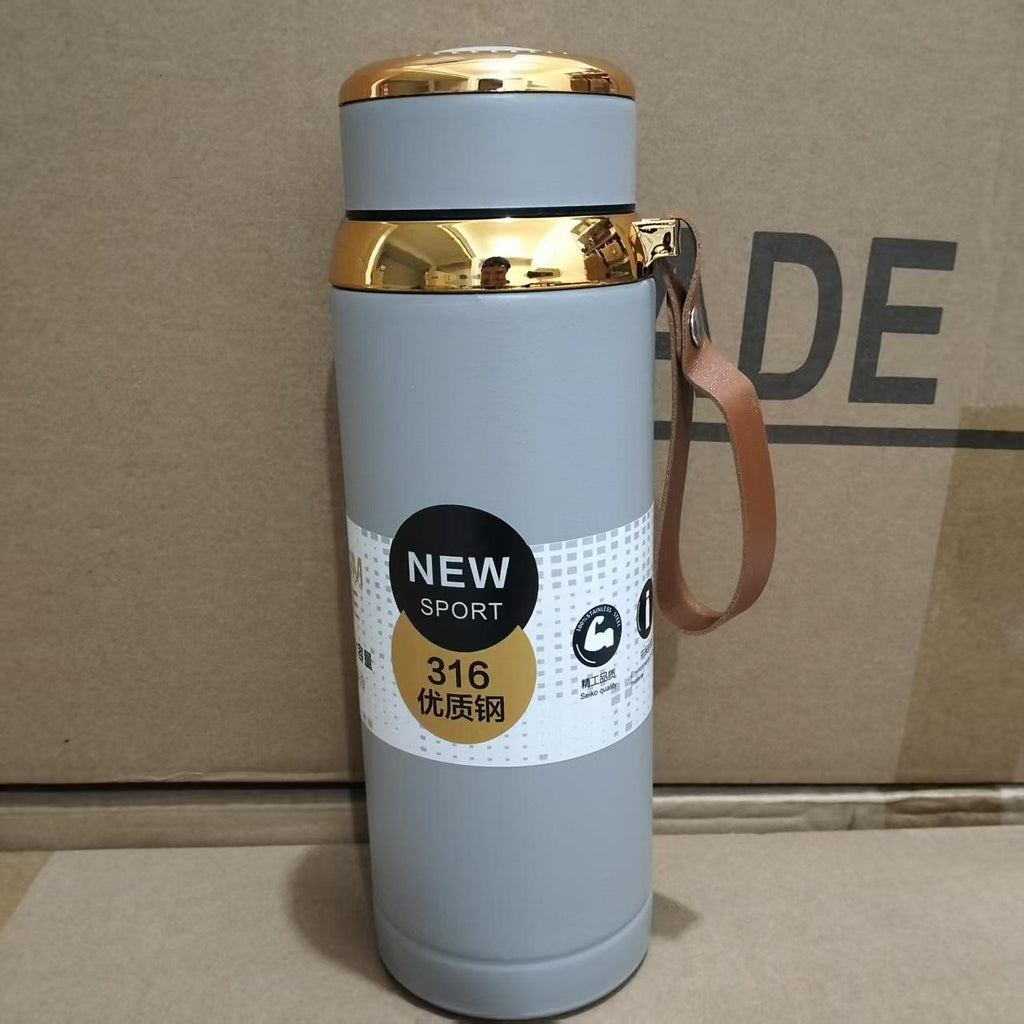800ml Matte Stainless Steel Bottle Leak Proof Durable Hot Cold Water Bottle For Office Gym Travel | Cream