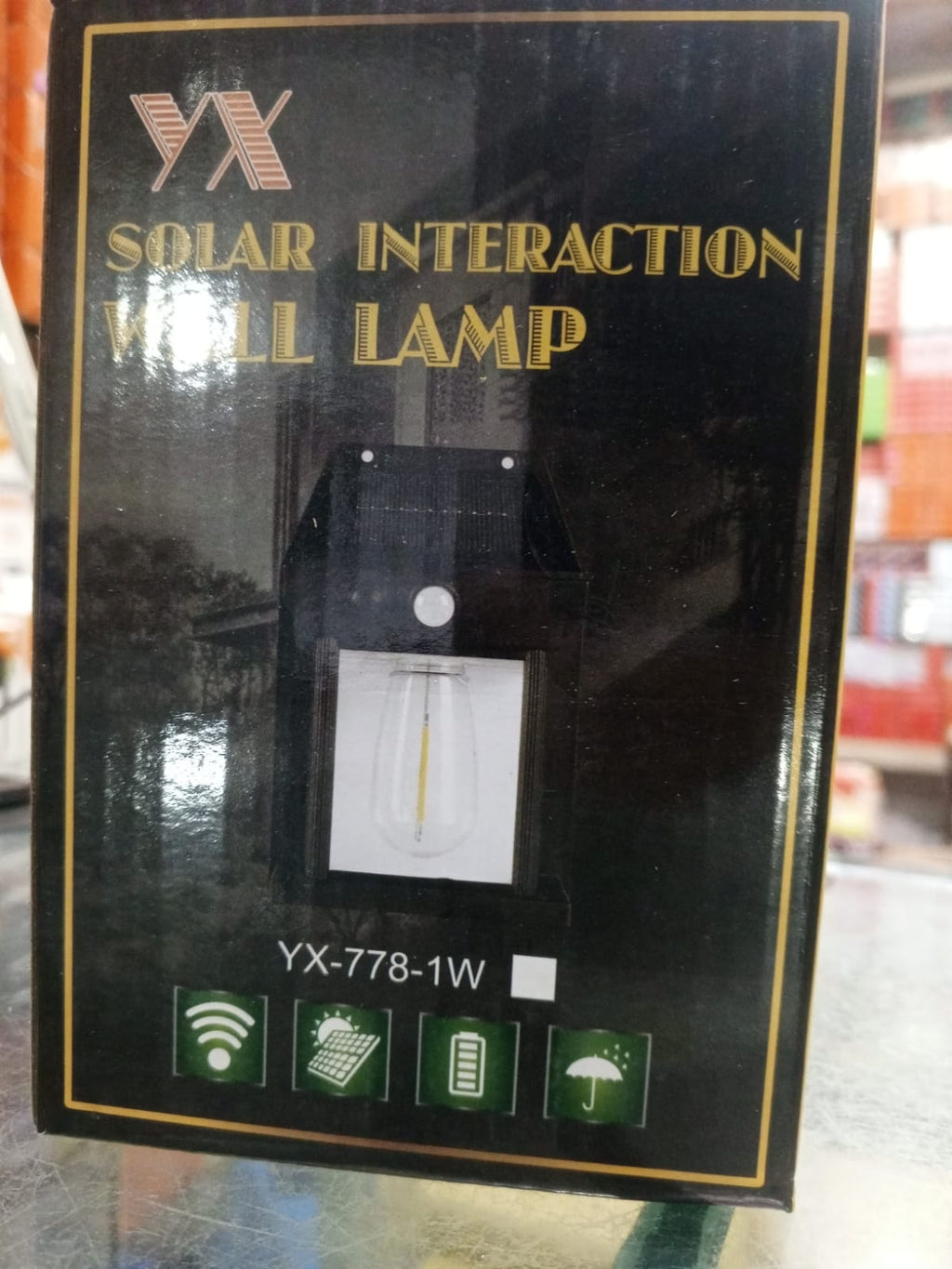 Solar Interaction Wall Lamp Waterproof Outdoor Motion LED Security Light (Model YX-778-1W)
